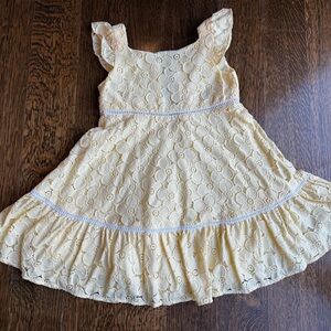 Janie and Jack Yellow Lace Formal Dress